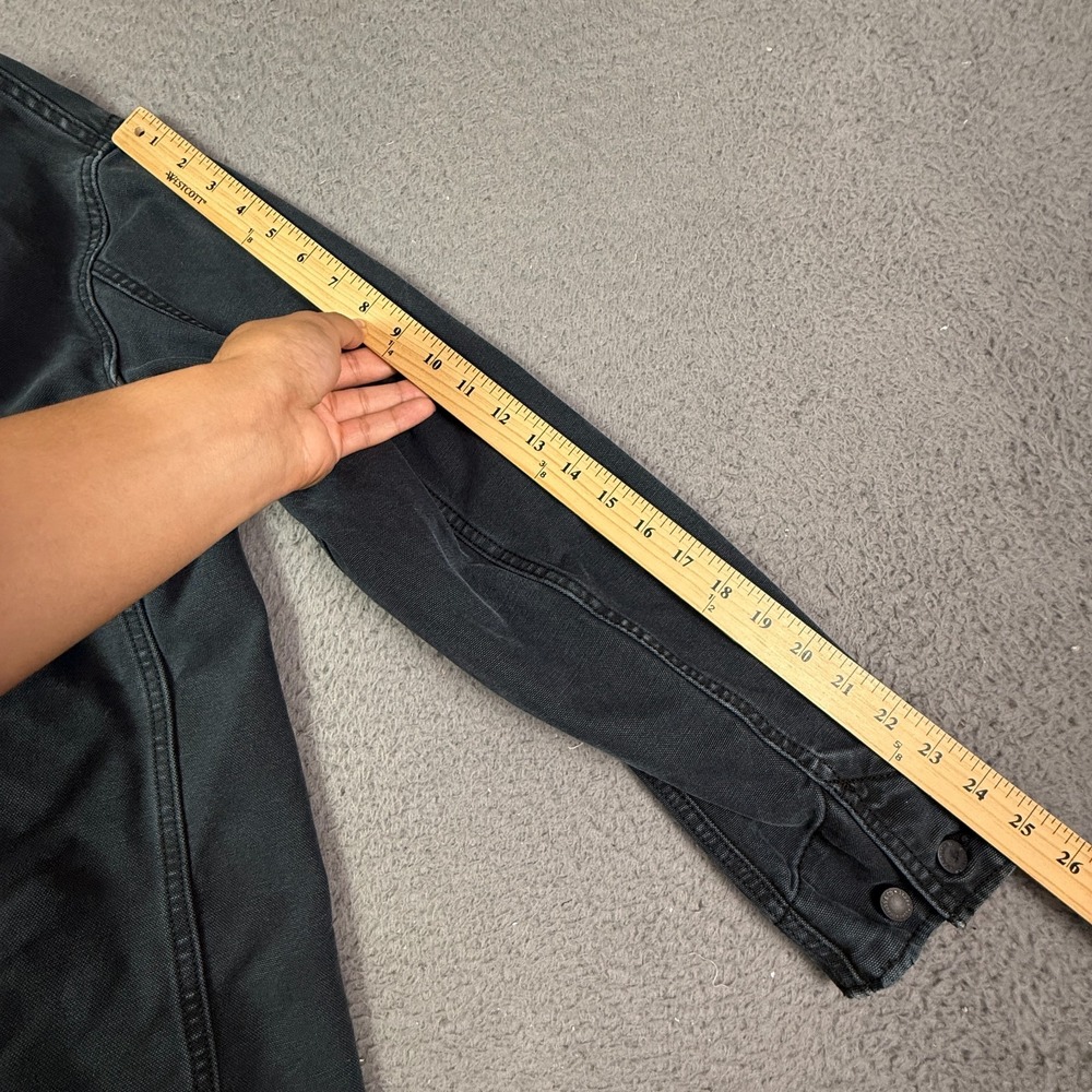 Levi's Engineer's Chore Coat Work Jacket Shacket Mens M Caviar Grey Pockets - Picture 11 of 12